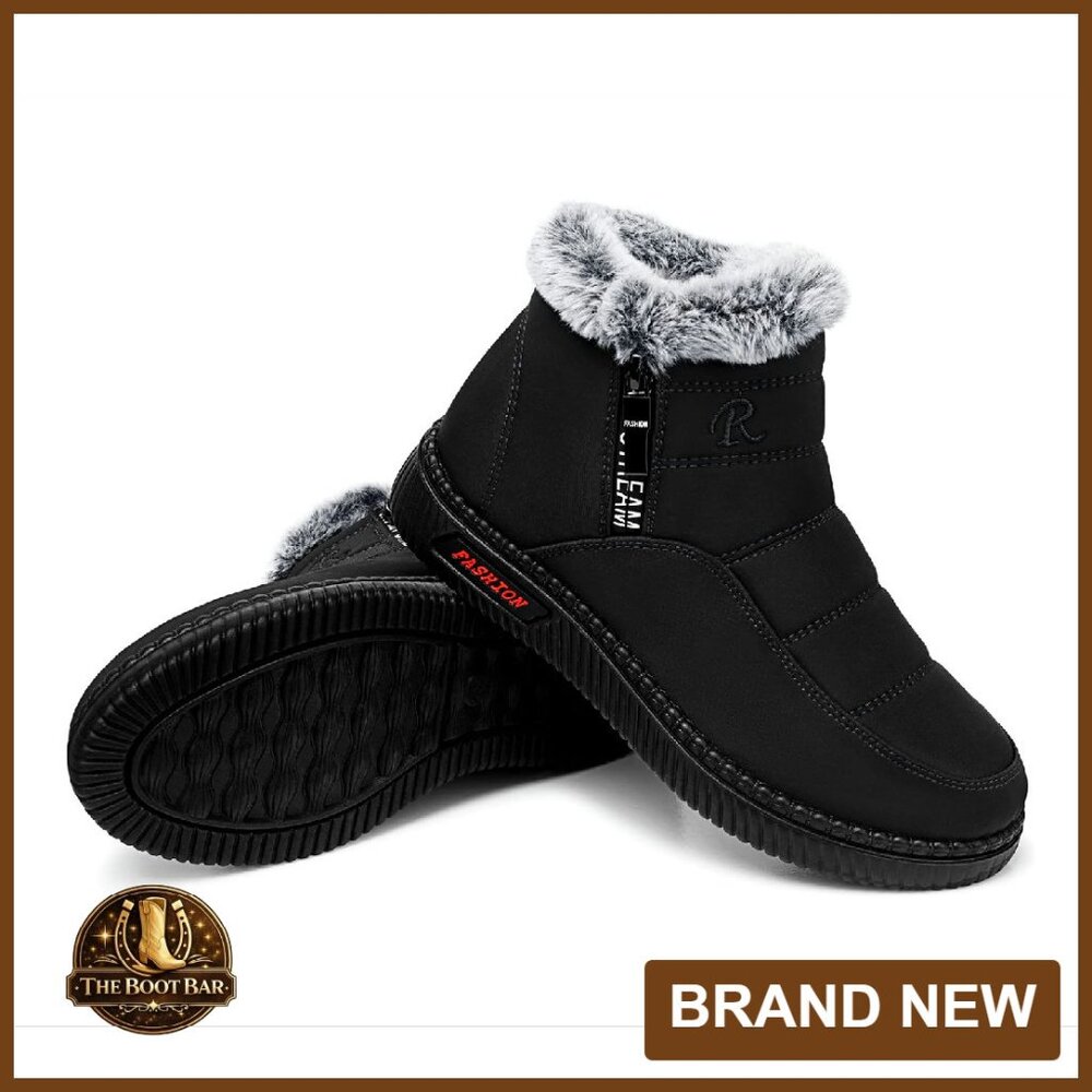 Women's Waterproof Snow Boots Fur Lined Ankle Boots Winter Warm